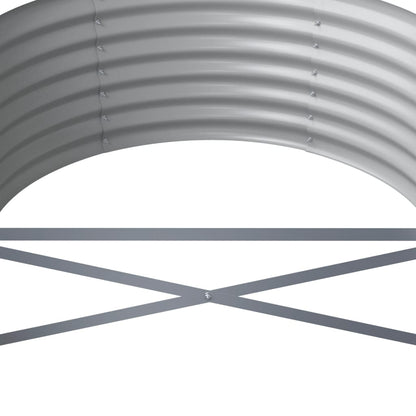 Plantenbak 224x80x36 cm gepoedercoat staal bruin 224 x 80 x 36 cm Bruin
