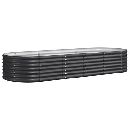 Plantenbak 224x80x36 cm gepoedercoat staal antracietkleurig 224 x 80 x 36 cm Antraciet