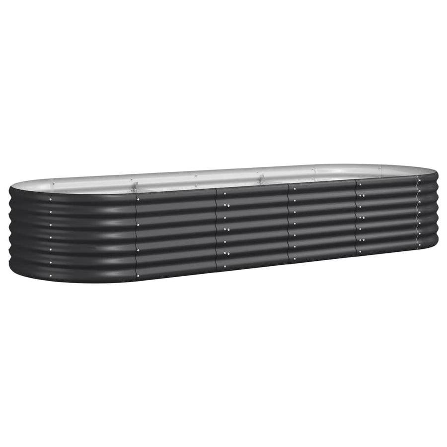 Plantenbak 224x80x36 cm gepoedercoat staal antracietkleurig 224 x 80 x 36 cm Antraciet