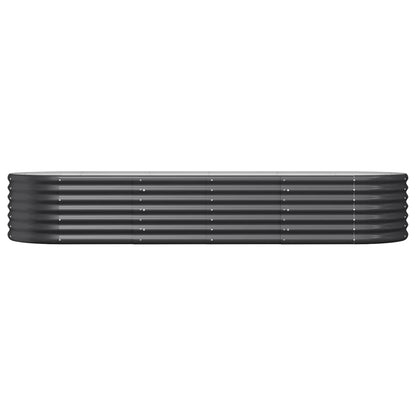 Plantenbak 224x80x36 cm gepoedercoat staal antracietkleurig 224 x 80 x 36 cm Antraciet