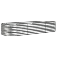 Plantenbak 224X80X36 Cm Gepoedercoat Staal Zilverkleurig