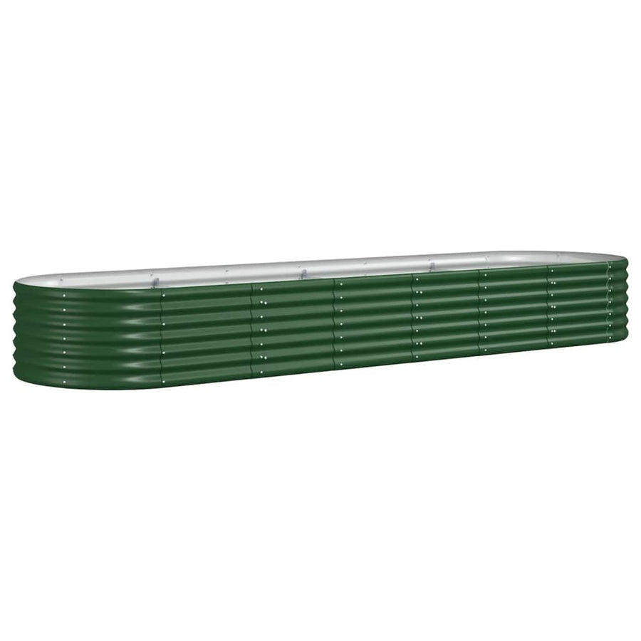 Plantenbak 296x80x36 cm gegalvaniseerd staal groen