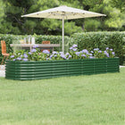 Plantenbak ovaal 296x80x36 cm groen gegalvaniseerd staal