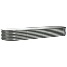 Plantenbak 296x80x36 cm gepoedercoat staal grijs 296 x 80 x 36 cm Grijs