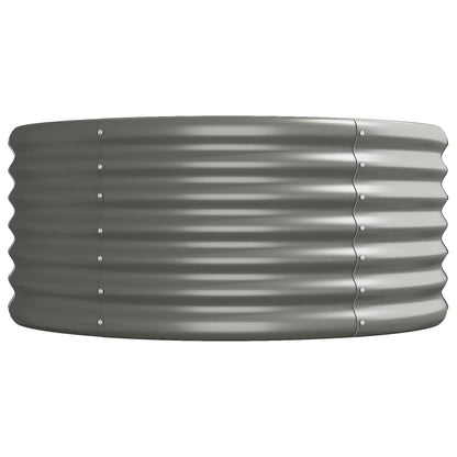 Plantenbak 296x80x36 cm gepoedercoat staal grijs 296 x 80 x 36 cm Grijs