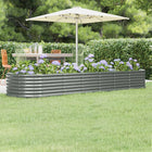 Plantenbak 296x80x36 cm gegalvaniseerd staal grijs