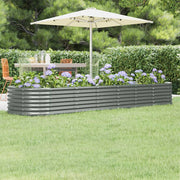 Plantenbak 296x80x36 cm gegalvaniseerd staal grijs