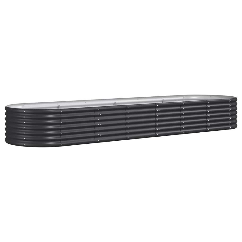 Plantenbak 296x80x36 cm gepoedercoat staal antracietkleurig 296 x 80 x 36 cm Antraciet