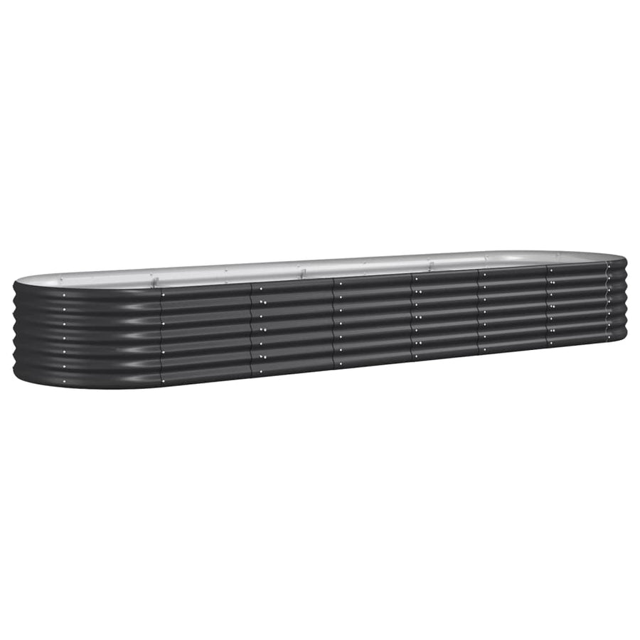 Plantenbak 296x80x36 cm gepoedercoat staal antracietkleurig 296 x 80 x 36 cm Antraciet