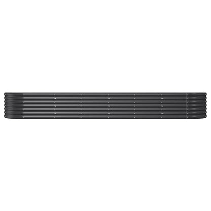 Plantenbak 296x80x36 cm gepoedercoat staal antracietkleurig 296 x 80 x 36 cm Antraciet