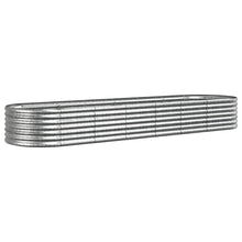 Plantenbak 296X80X36 Cm Gepoedercoat Staal Zilverkleurig