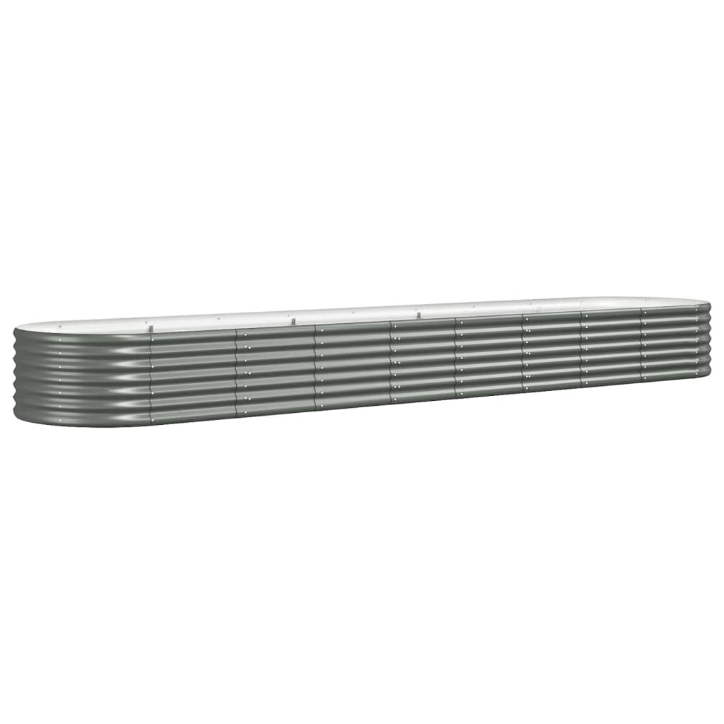 Plantenbak Gepoedercoat Staal 368 x 80 x 36 cm Grijs