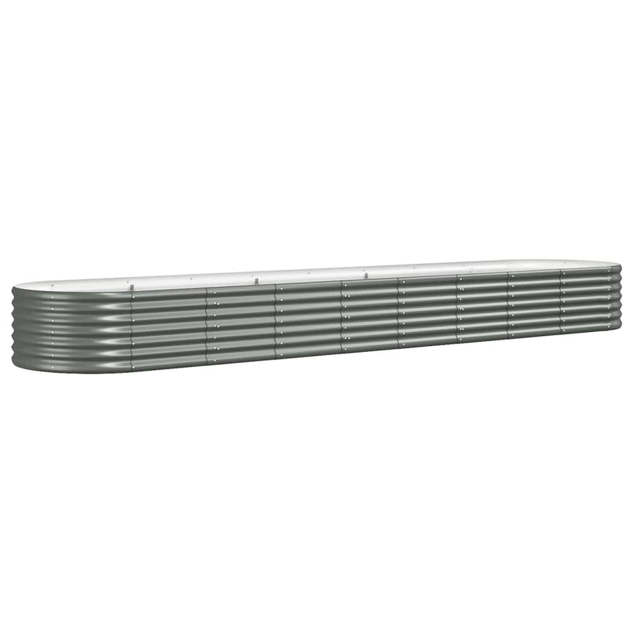 Plantenbak Gepoedercoat Staal 368 x 80 x 36 cm Grijs