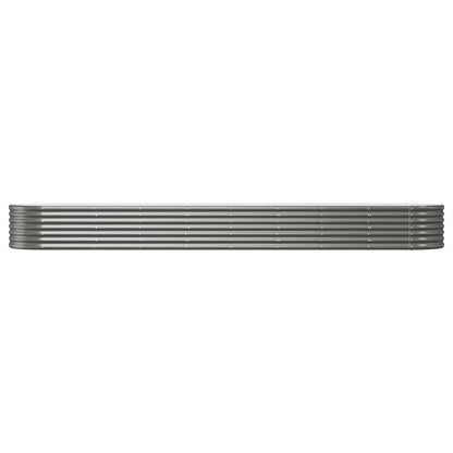 Plantenbak Gepoedercoat Staal 368 x 80 x 36 cm Grijs