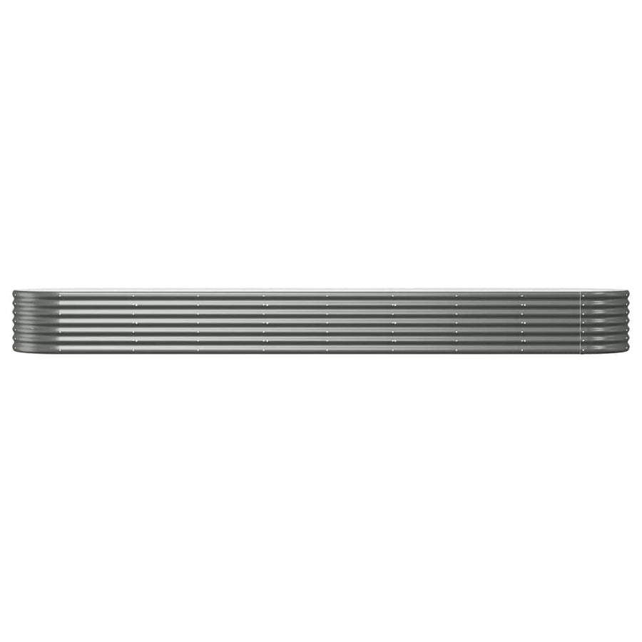 Plantenbak Gepoedercoat Staal 368 x 80 x 36 cm Grijs