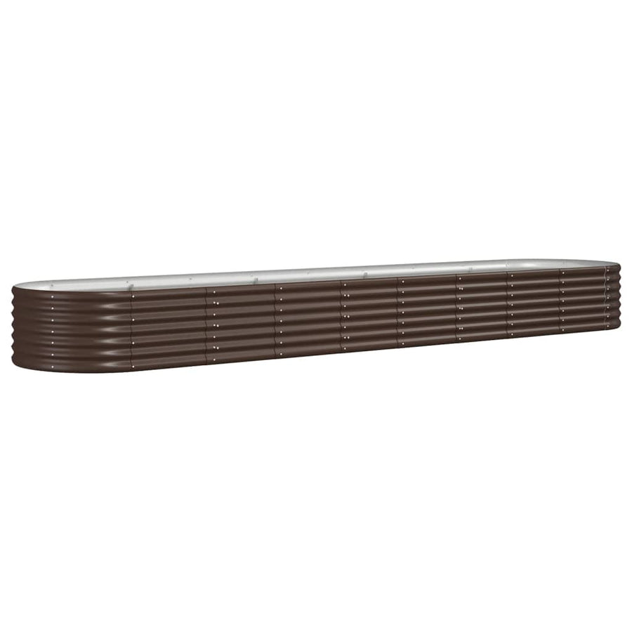 Plantenbak Gepoedercoat Staal 368 x 80 x 36 cm Bruin