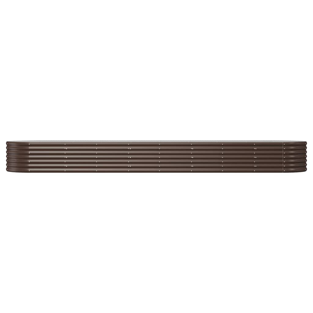 Plantenbak Gepoedercoat Staal 368 x 80 x 36 cm Bruin