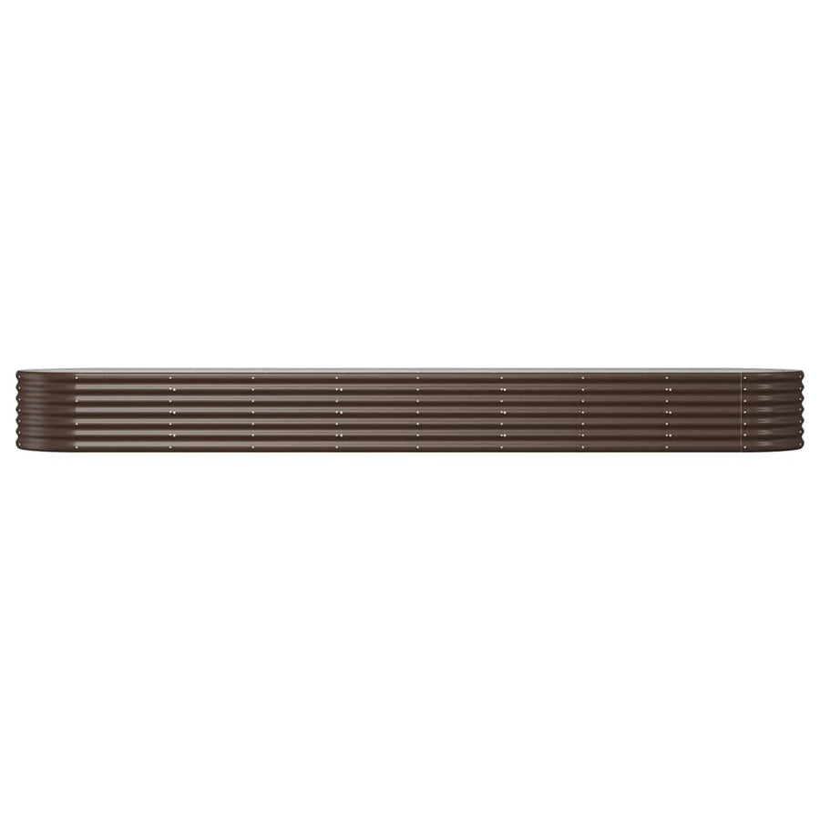 Plantenbak Gepoedercoat Staal 368 x 80 x 36 cm Bruin