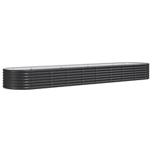 Plantenbak 368X80X36 Cm Gepoedercoat Staal Antracietkleurig 368 x 80 x 36 cm