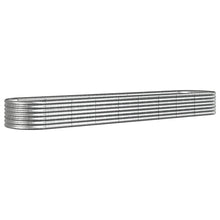 Plantenbak 368X80X36 Cm Gepoedercoat Staal Zilverkleurig