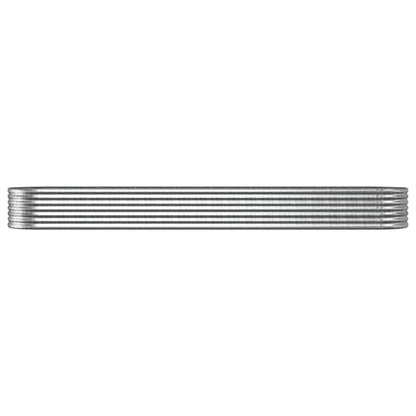 Plantenbak 368X80X36 Cm Gepoedercoat Staal Zilverkleurig