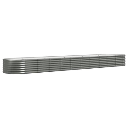 Plantenbak 440X80X36 Cm Gepoedercoat Staal Grijs