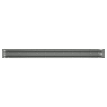 Plantenbak 440X80X36 Cm Gepoedercoat Staal Grijs