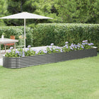 Planter 440x80x36 cm galvanized steel gray