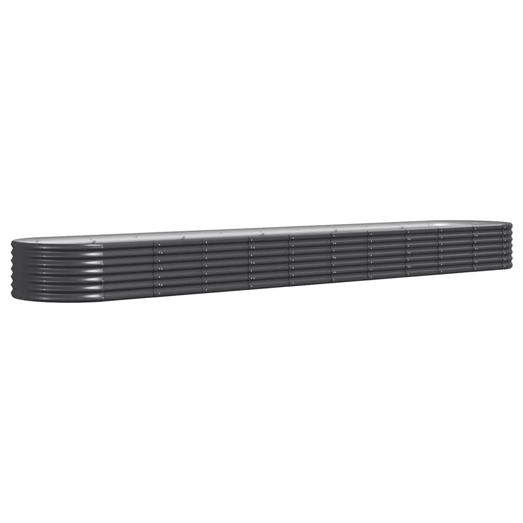 Plantenbak 440x80x36 cm gepoedercoat staal antracietkleurig 440 x 80 x 36 cm Antraciet