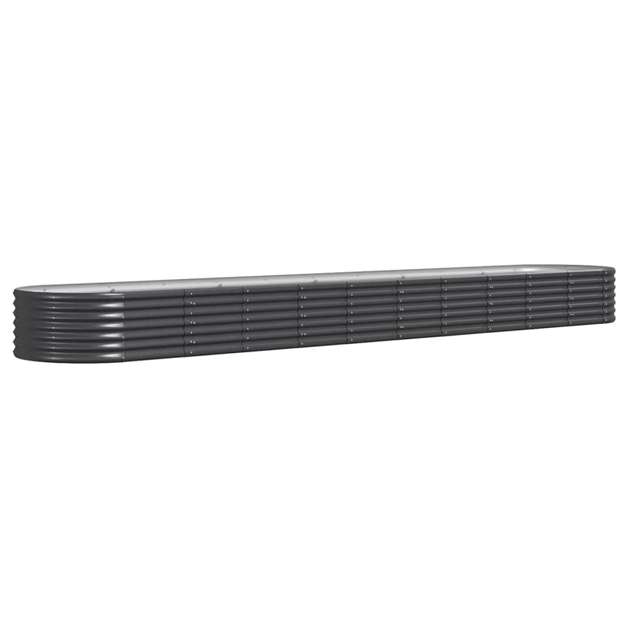 Plantenbak 440x80x36 cm gepoedercoat staal antracietkleurig 440 x 80 x 36 cm Antraciet