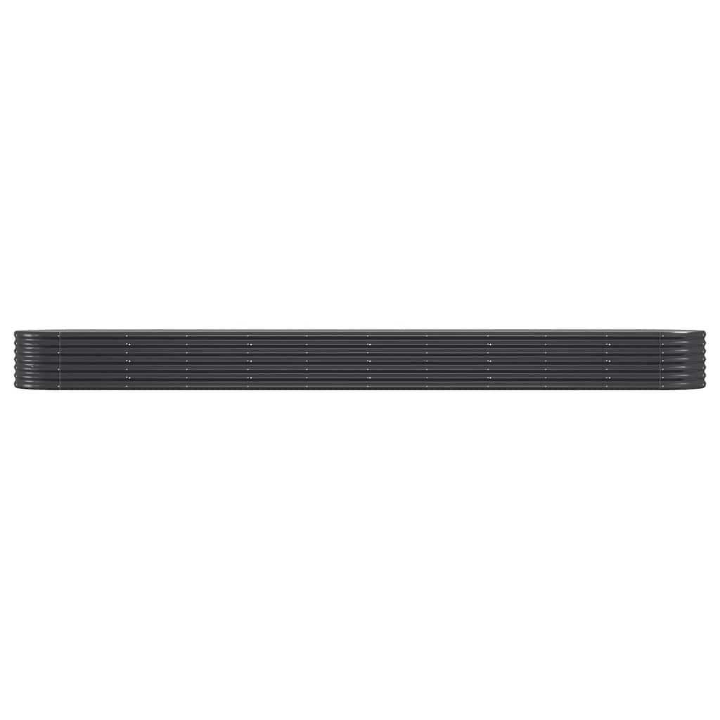 Plantenbak 440x80x36 cm gepoedercoat staal antracietkleurig 440 x 80 x 36 cm Antraciet