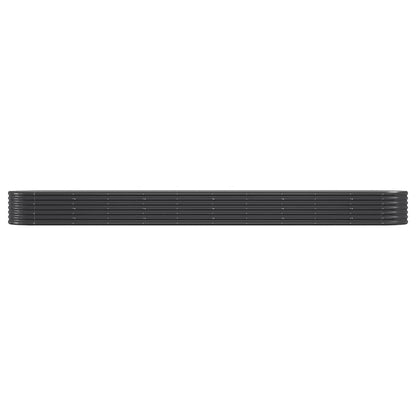 Plantenbak 440x80x36 cm gepoedercoat staal antracietkleurig 440 x 80 x 36 cm Antraciet