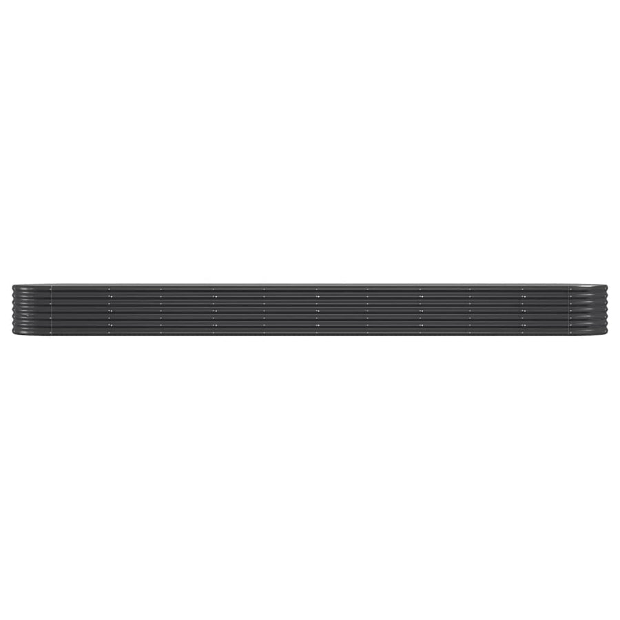 Plantenbak 440x80x36 cm gepoedercoat staal antracietkleurig 440 x 80 x 36 cm Antraciet