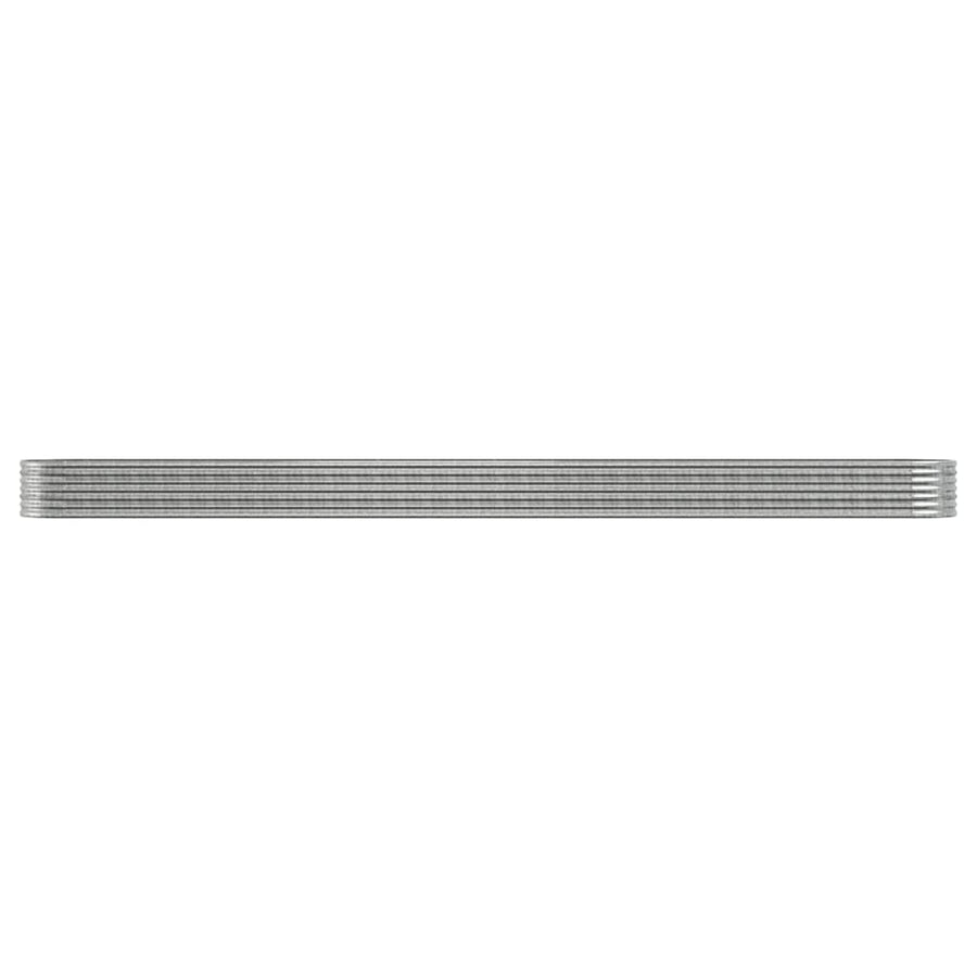Plantenbak 440x80x36 cm gepoedercoat staal zilverkleurig 440 x 80 x 36 cm Zilver
