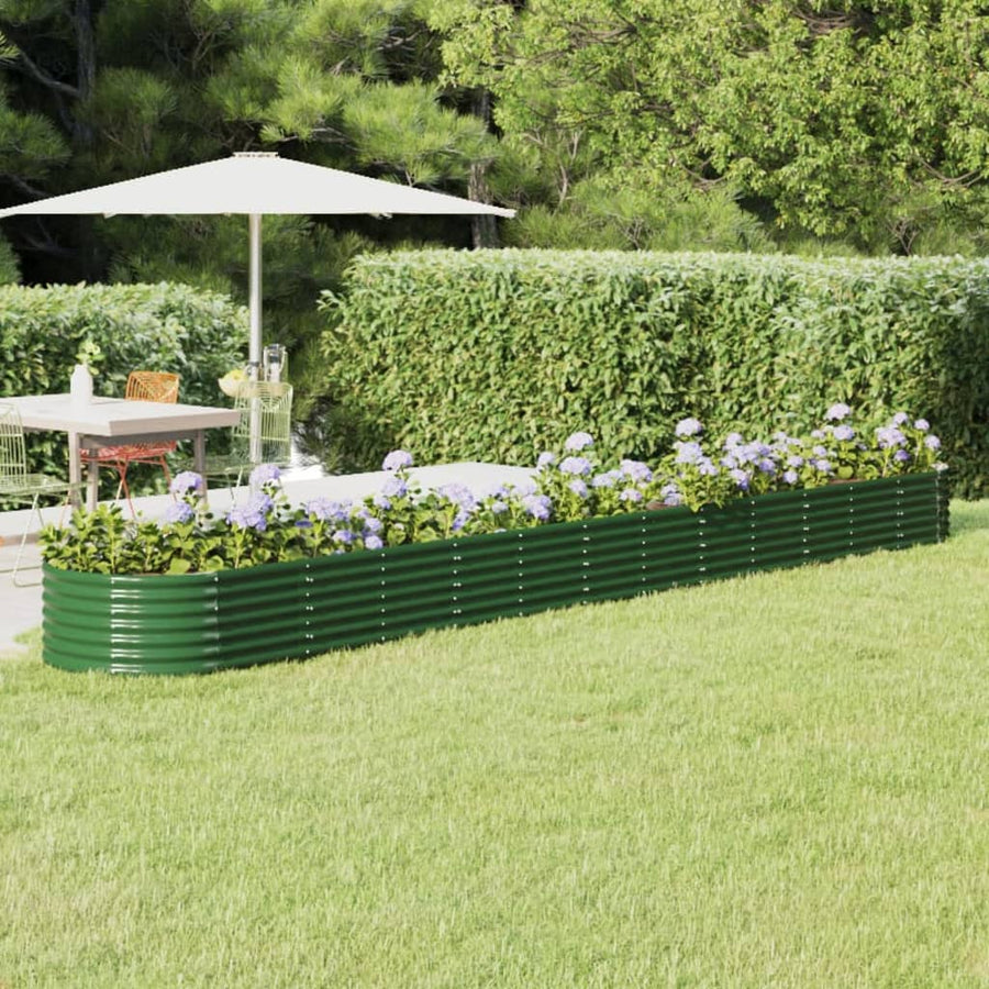 Plantenbak 512x80x36 cm gegalvaniseerd staal groen