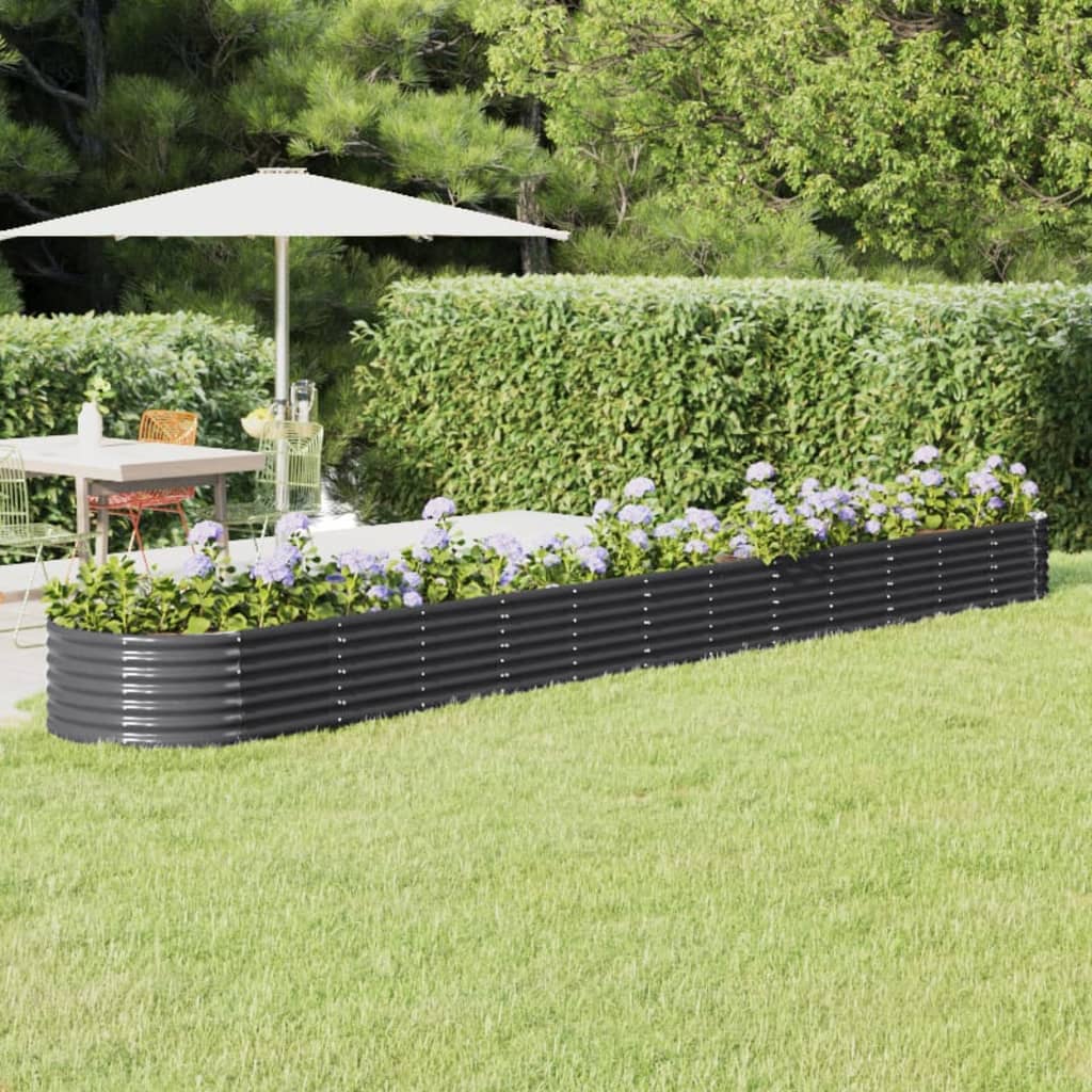 Plantenbak Gepoedercoat Staal Kleurig 512 x 80 x 36 cm Antraciet