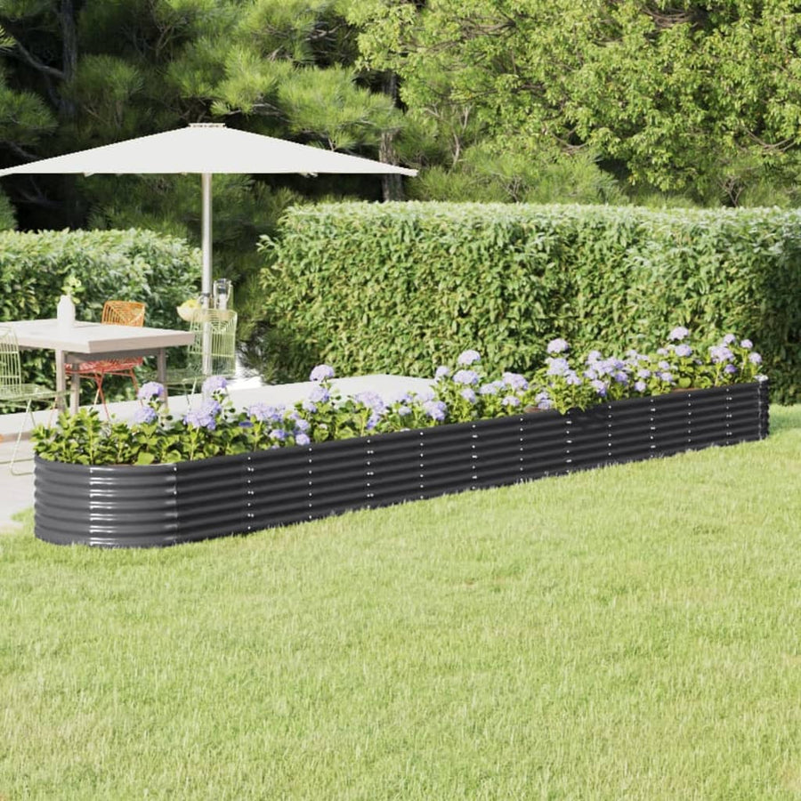 Plantenbak Gepoedercoat Staal Kleurig 512 x 80 x 36 cm Antraciet