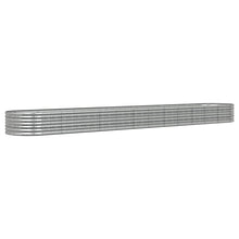 Plantenbak 512x80x36 cm gepoedercoat staal zilverkleurig 512 x 80 x 36 cm Zilver