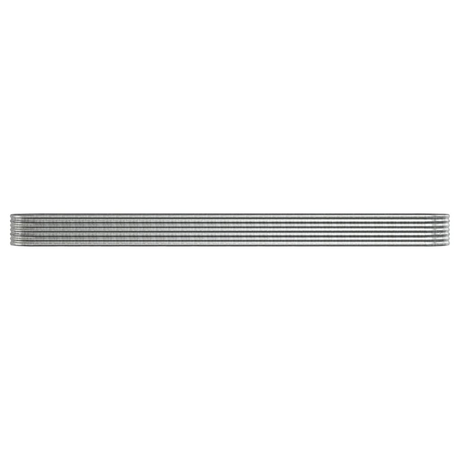 Plantenbak 512x80x36 cm gepoedercoat staal zilverkleurig 512 x 80 x 36 cm Zilver