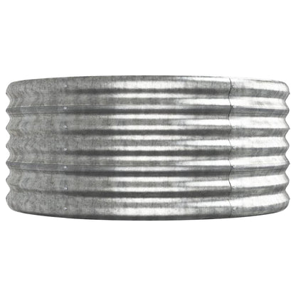 Plantenbak 512x80x36 cm gepoedercoat staal zilverkleurig 512 x 80 x 36 cm Zilver