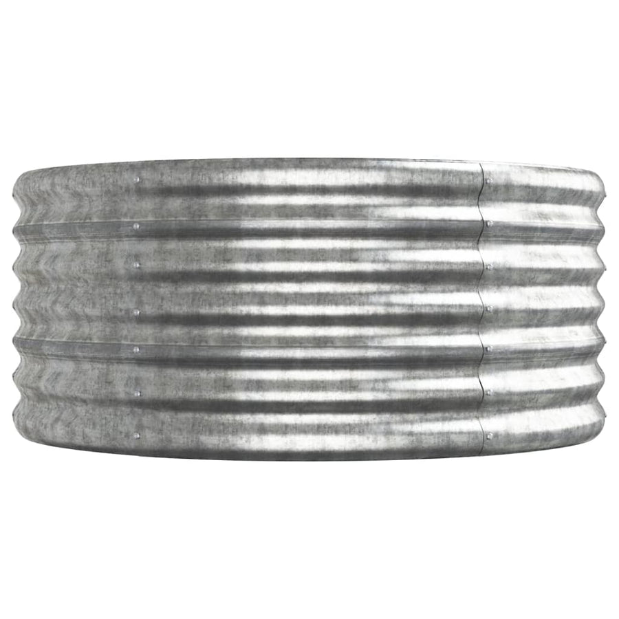 Plantenbak 512x80x36 cm gepoedercoat staal zilverkleurig 512 x 80 x 36 cm Zilver