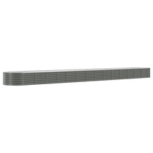Plantenbak 620X80X36 Cm Gepoedercoat Staal Grijs 620 x 80 x 36 cm