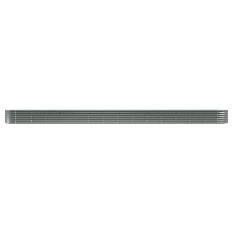Plantenbak 620X80X36 Cm Gepoedercoat Staal Grijs 620 x 80 x 36 cm