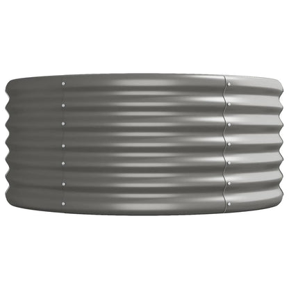 Plantenbak 620X80X36 Cm Gepoedercoat Staal Grijs 620 x 80 x 36 cm