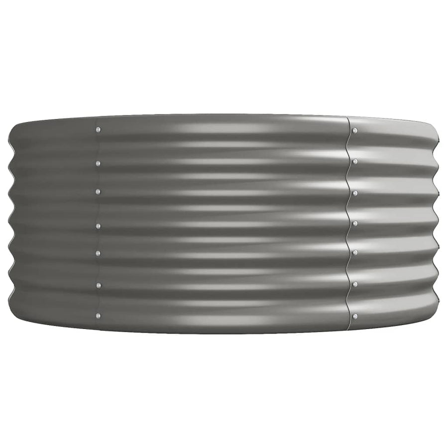 Plantenbak 620X80X36 Cm Gepoedercoat Staal Grijs 620 x 80 x 36 cm