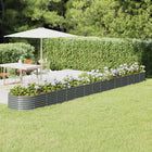 Plantenbak 620x80x36 cm gegalvaniseerd staal grijs