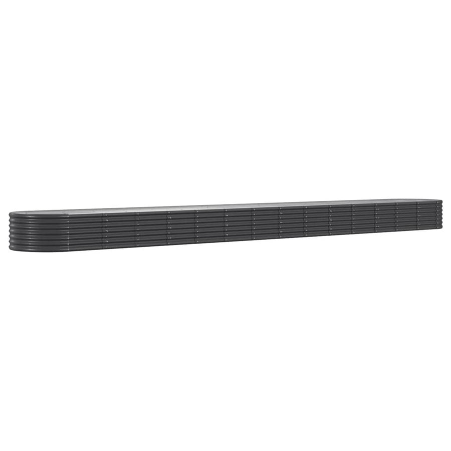 Plantenbak 620x80x36 cm gepoedercoat staal antracietkleurig 620 x 80 x 36 cm
