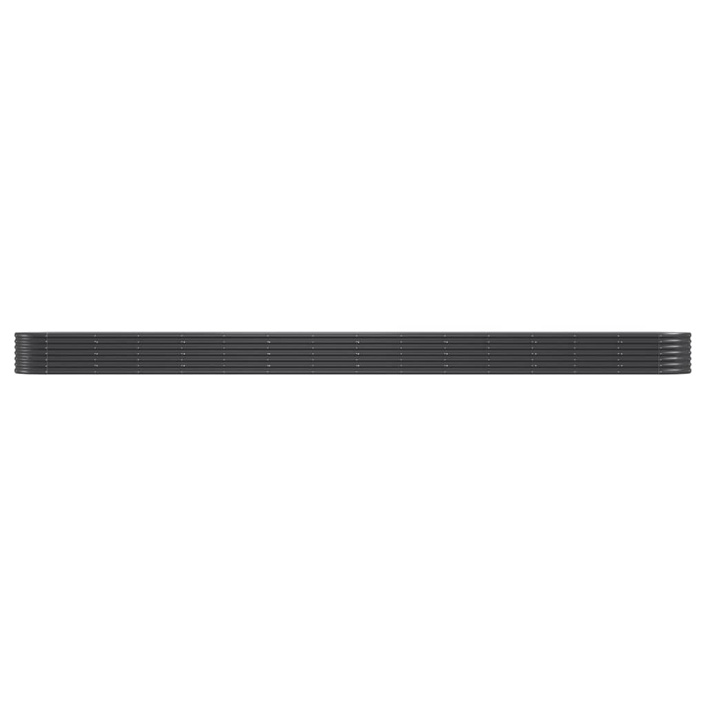 Plantenbak 620x80x36 cm gepoedercoat staal antracietkleurig 620 x 80 x 36 cm