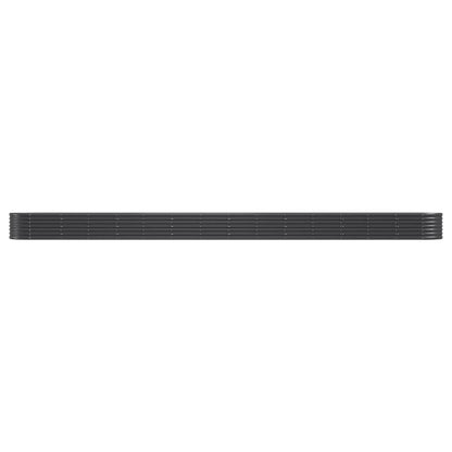 Plantenbak 620x80x36 cm gepoedercoat staal antracietkleurig 620 x 80 x 36 cm