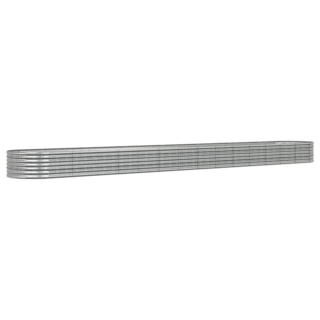 Plantenbak Gepoedercoat Staal Kleurig 620 x 80 x 36 cm Zilver